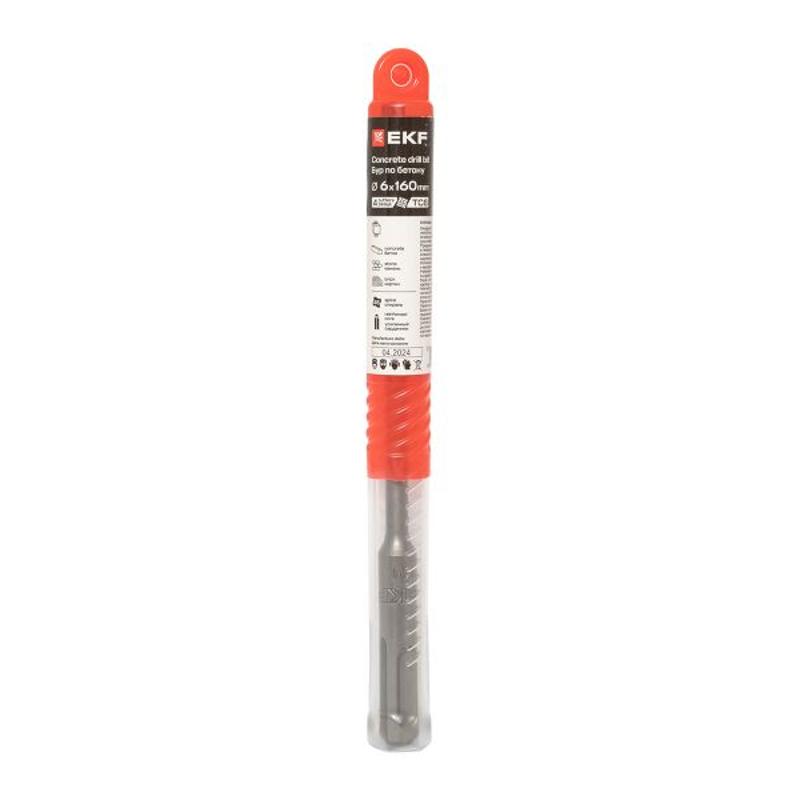 Бур по бетону SDS-plus 6х160 мм (4 резца)  Professional | db-6-160-4x4-ue | EKF — миниатюра 14