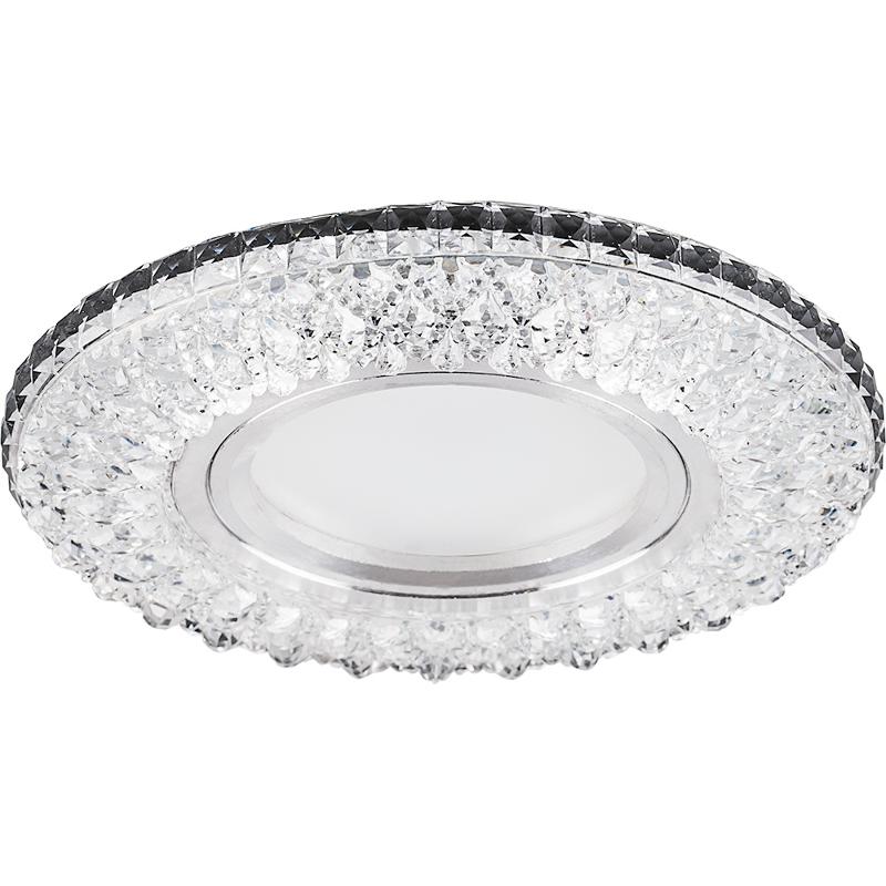 Светильник точечный встраиваемый под лампу, с LED подсветкой CD940 15LED*2835SMD RGB, MR16 50W G5.3, прозрачный | 32541 | FERON — Feron