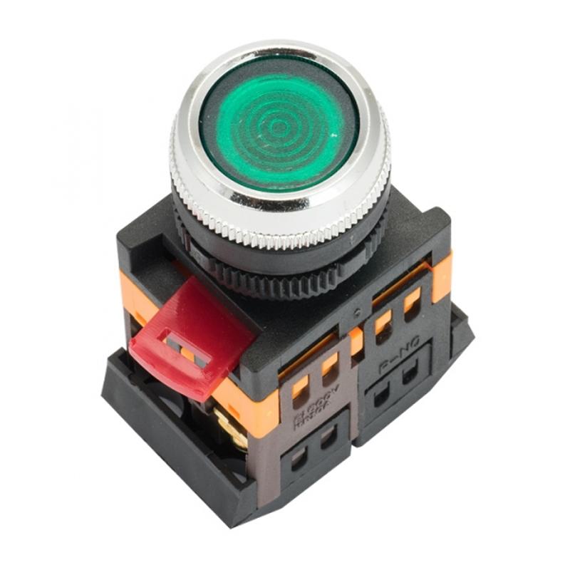 Кнопка ABLFS-22 с подсветкой зеленый NO+NC 230В EKF PROxima | ablfs-22-g | EKF — EKF