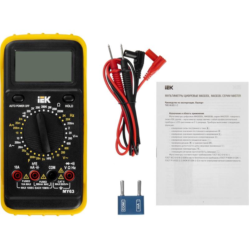 Мультиметр цифровой  Professional MY63  | TMD-5S-063 | IEK — миниатюра 9