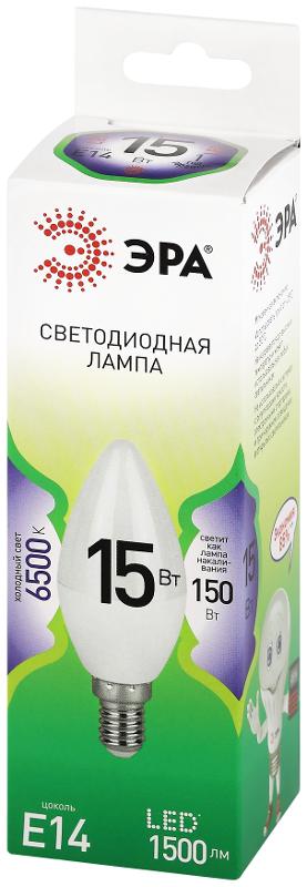 Лампа светодиодная GREEN LINE LED B35-15W-865-E14 GL E14 15 Вт свеча холодный свет | Б0067091 | ЭРА — миниатюра 5
