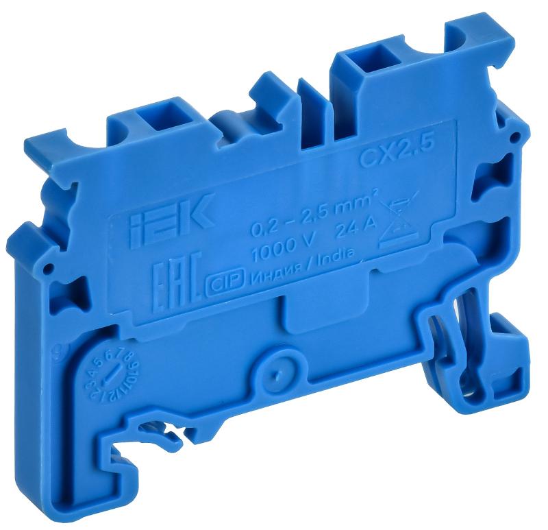 ARMAFIX Клемма пруж. CX2.5 BU 2,5мм2 проходная синяя | AF-CT40-00-K07-002 | IEK — миниатюра 2