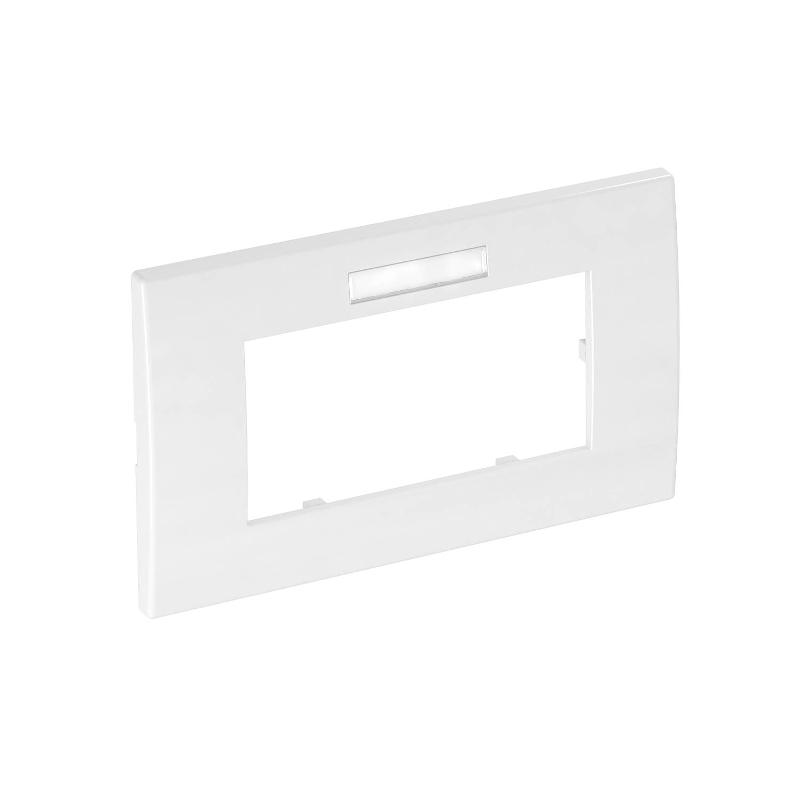 Рамка двойная Modul45 (с полем д/маркировки.,горизонт.,84x140 мм,белый) (AR45-BF2 RW) | 6119352 | OBO Bettermann — OBO Bettermann