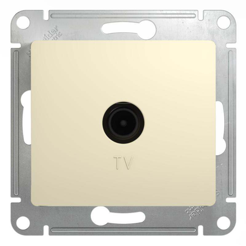 Glossa Бежевый TV Розетка одиночная 1DB | GSL000291 | SE — Systeme Electric