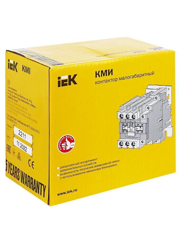 Контактор КМИ-34012 40А 400В/АС3 1НО;1НЗ  | KKM31-040-400-11 | IEK — миниатюра 11