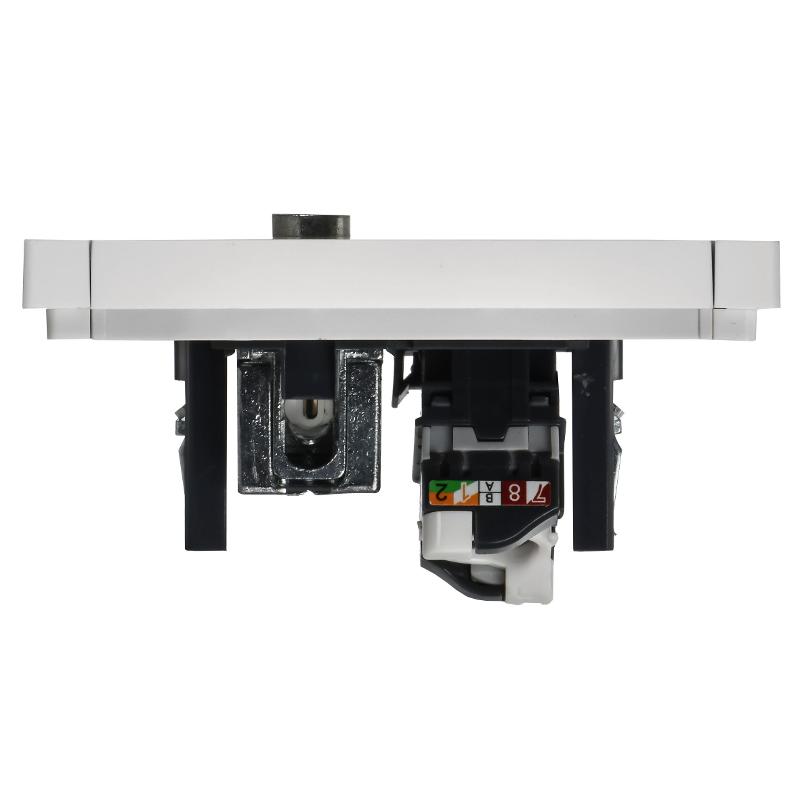 FORTE&PIANO Розетка двойная TV+RJ45 кат.6 FP237 белый | FP-AK20-2-K01 | IEK — миниатюра 6