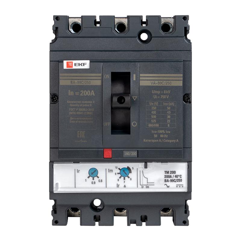Выключатель автоматический ВА-99C (Compact NS) 250/200А 3P 45кА EKF PROxima | mccb99C-250-200 | EKF — миниатюра 3
