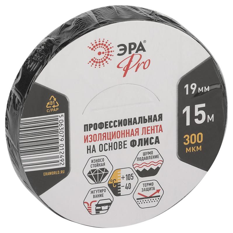 Изолента PRO PROFLEEC1915 флис 19мм х 15м, черная | Б0057181 | ЭРА — миниатюра 3