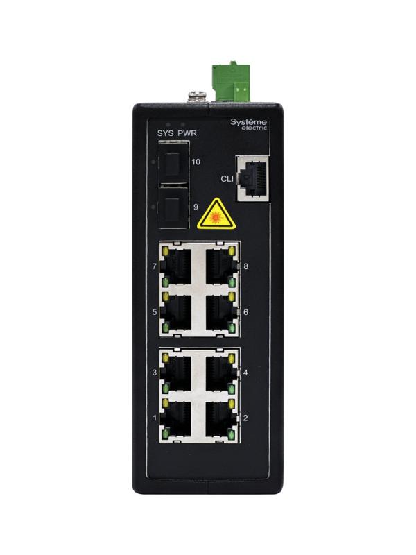 Управляемый промышленный коммутатор Ethernet L2, 8x10/100/1000BaseT, 2x100/1000/2500BaseX SFP | NSETM210T08X02B | SE — миниатюра 3