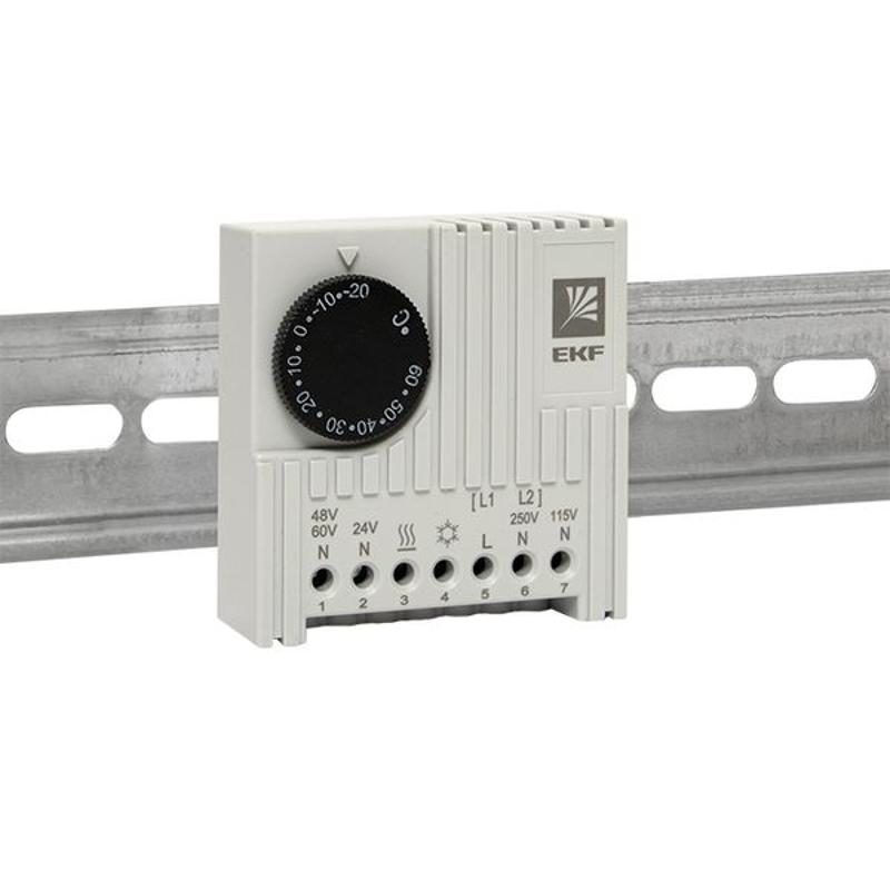 Термостат NO/NC (охлаждение/обогрев) на DIN-рейку 5-10A 230В IP20 EKF PROxima | thermo-no-nc-din | EKF — миниатюра 10
