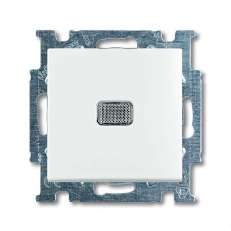 ABB Basic 55 Альп. белый Переключатель 1-клавишный с подсветкой и N-клеммой | 1012-0-2143  | 2CKA001012A2143 | ABB — ABB