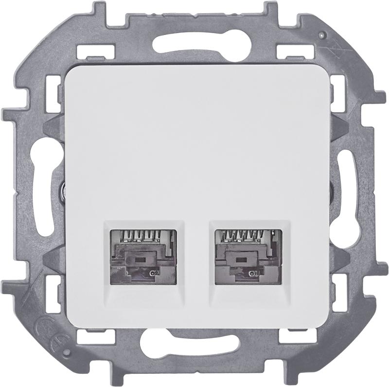 Inspiria Белый Розетка 2-ая компьютерная RJ45 С/У категория 6 UTP — миниатюра 11
