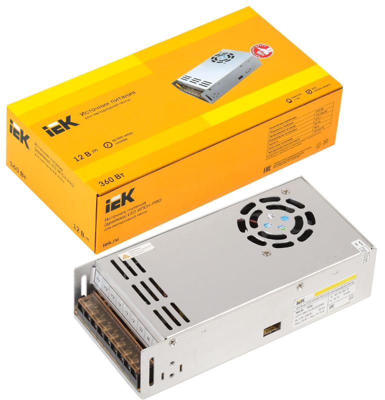 Драйвер для светодиодных лент LED ИПСН-PRO 360Вт 12В IP20 блок-клеммы | LSP1-360-12-20-33-PRO | IEK — миниатюра 3