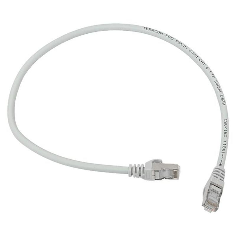 Патч-корд TERACOM PRO Cat.6 экранированный FTP оболочка LSZH серый (0,5м) | TRP-6FTP-LSH-05M-GY | EKF — EKF