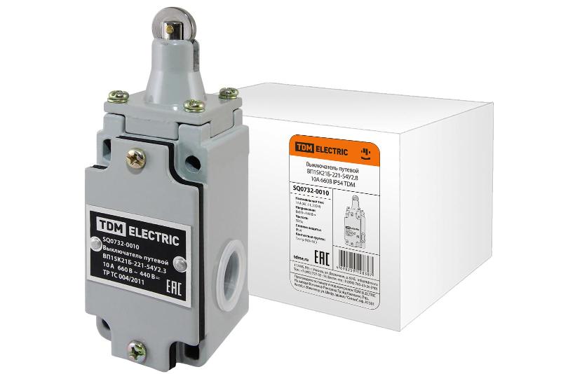 Выключатель путевой ВП15K21Б-221-54У2.8 10А 660В IP54  | SQ0732-0010 | TDM — TDM ELECTRIC