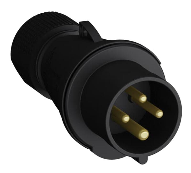 Вилка кабельная Easy&Safe 332EP6B,32А,3P+E,IP44,6ч,черн|2CMA103588R1000| ABB — ABB