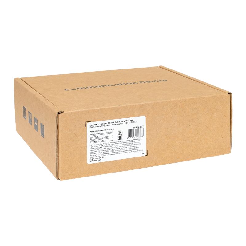 Промышленный неуправляемый коммутатор U-8GTP, 8 портов 10/100/1000Base-T(X) RJ45 c PoE, монтаж на динрейку TSX |TSX-U-8GTP|EKF — миниатюра 7