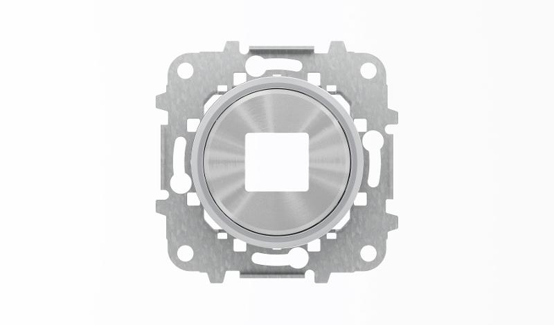 Накладка для механизмов зарядного устройства USB, арт.8185, серия SKY Moon, кольцо хром|2CLA868500A1401| ABB — ABB