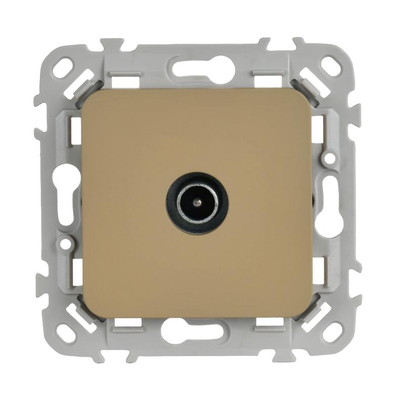 FLITE Розетка TV экран. оконечная тип M РТВм-1-1-1-ФлХ хаки | FI-A13-O-K59 | IEK — миниатюра 2