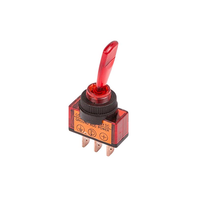 Тумблер 12V 20А (3c) ON-OFF однополюсный с красной подсветкой | 36-4370 | REXANT — фото 1 | Sento