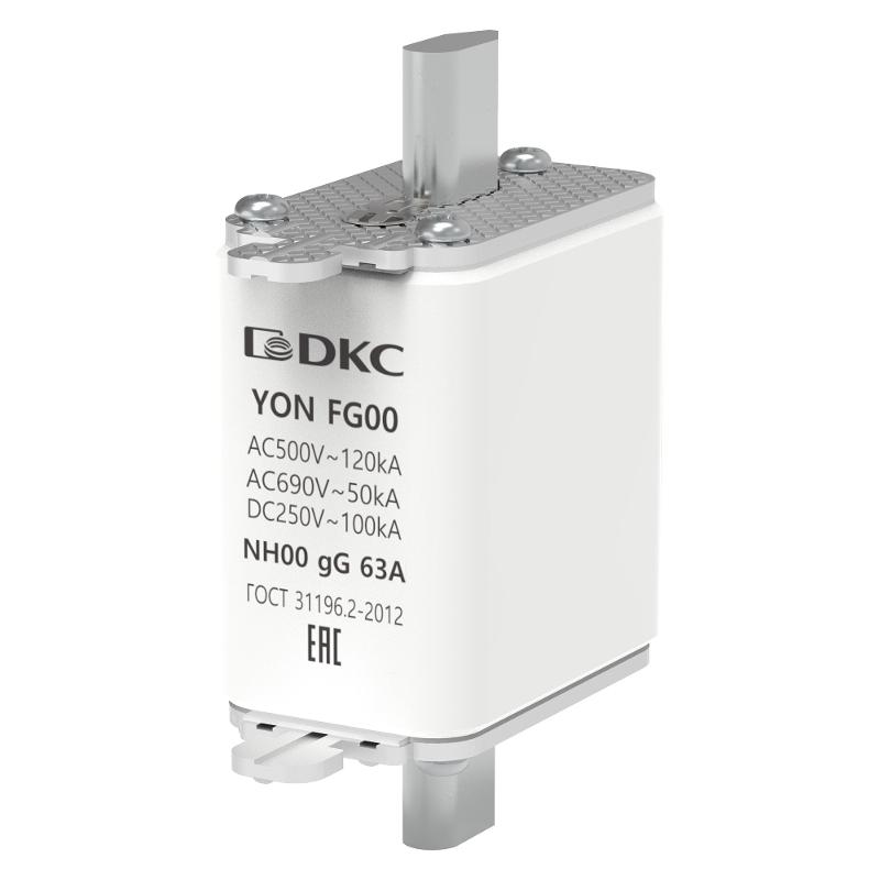 Предохранитель YON ножевого типа FG00 с одинарной индикацией 63А | 1FG00-0063 | DKC — DKC (ДКС)