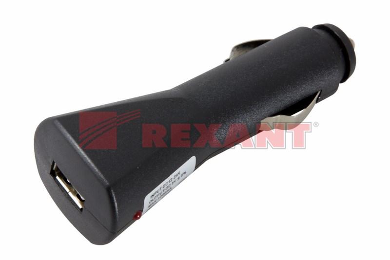 Автозарядка в прикуриватель USB (АЗУ) (5 V, 1000 mA) | 16-0236 | REXANT — миниатюра 2