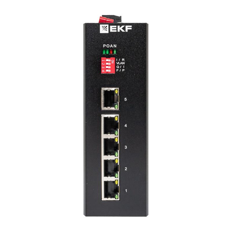 Промышленный неуправляемый коммутатор U-5GT, 5 портов 10/100/1000Base-T(X) RJ45, монтаж на динрейку TSX |TSX-U-5GT|EKF — миниатюра 7