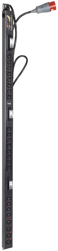 BASE PDU PV1113 36U 3ф 32А 20C13 4C19 3м IEC60309 | BS-PV42-20C13-04C19-13 | ITK — фото 1 | Sento
