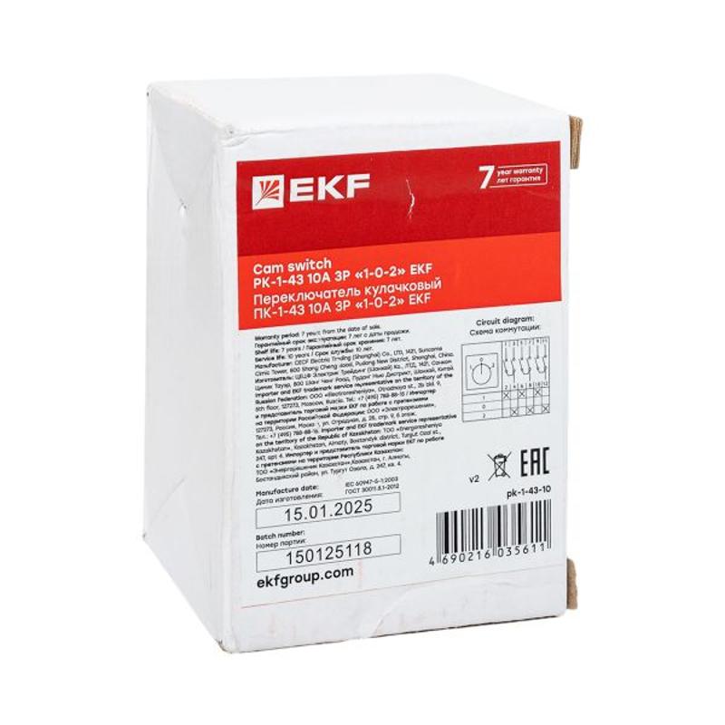 Переключатель кулачковый ПК-1-43 10А 3P "1-0-2" EKF PROxima | pk-1-43-10 | EKF — миниатюра 28