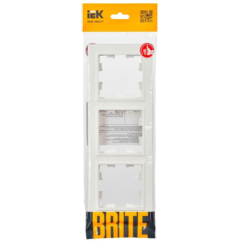 BRITE Рамка 3-ая РУ-3-БрБ белый | BR-M32-K01 | IEK — миниатюра 2