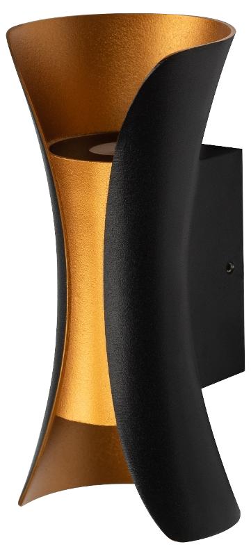 Декоративная подсветка WL42 BK+GD светодиодная 10Вт 3500К черный/золото IP54 для интерьера, фасадов зданий | Б0054420 | ЭРА — миниатюра 2
