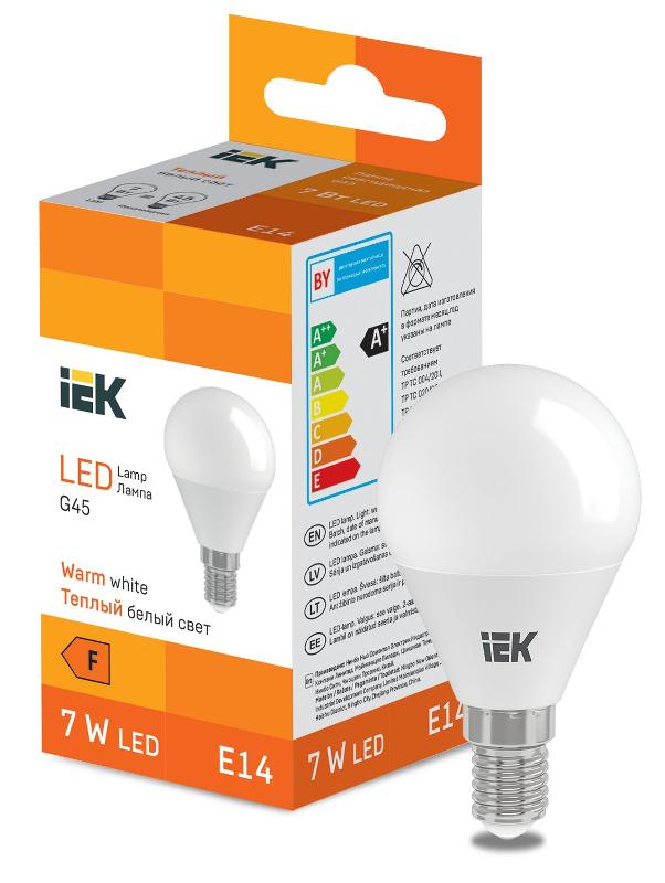 Лампа светодиодная Globe G45 600lm 3000K E14 | LL-I-G45-7-230-30-E14 | IEK — IEK (ИЭК)