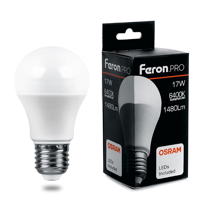 Лампа светодиодная .PRO LB-1017 Шар E27 17W 6400K OSRAM LED | 38040 | Feron — Feron
