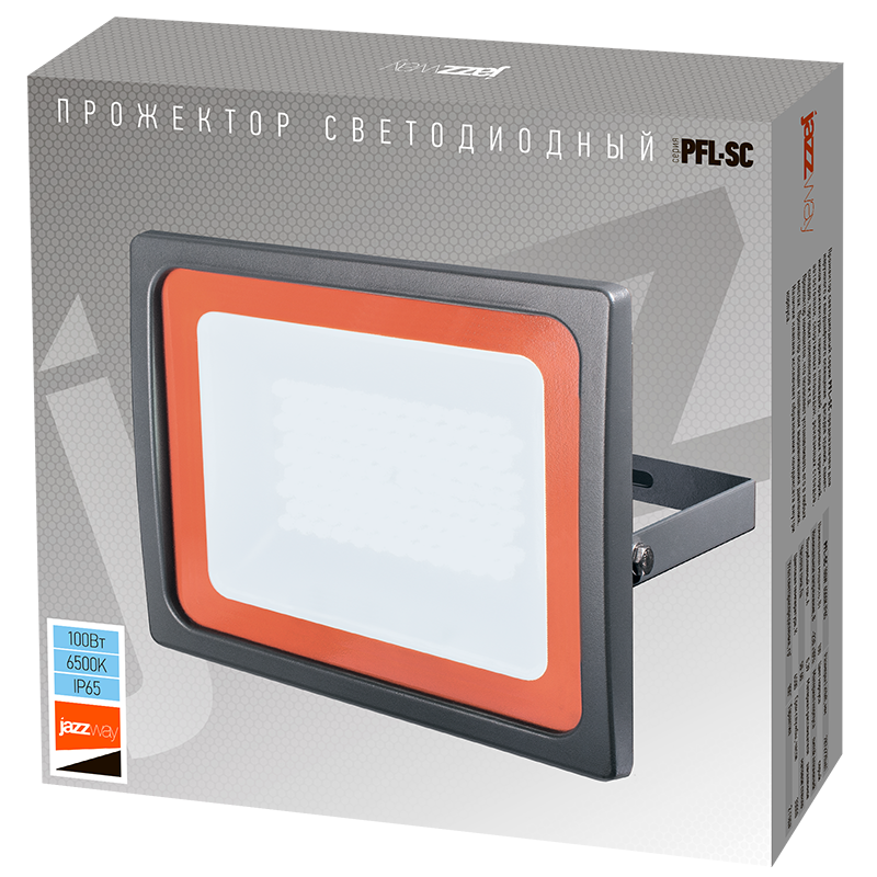 Прожектор светодиодный СДО PFL-SC 100Вт 6500К IP65 матовое стекло | 5001428 | Jazzway — миниатюра 6