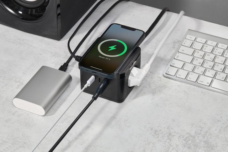 DOMINIC Удлинитель Qi10Вт У02К 1,3м 3х1мм2 USB A+C чер | DN-YP31-16-02-01-ZKU-K02 | IEK — миниатюра 10
