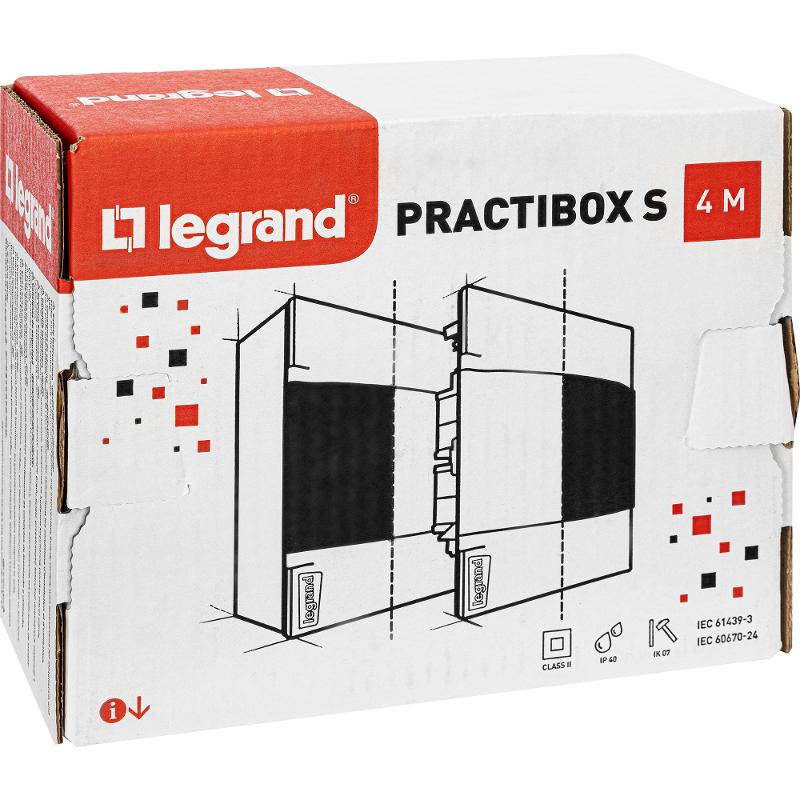 Practibox S Пластиковый щиток Навесной 1X4 Белая дверь — миниатюра 3