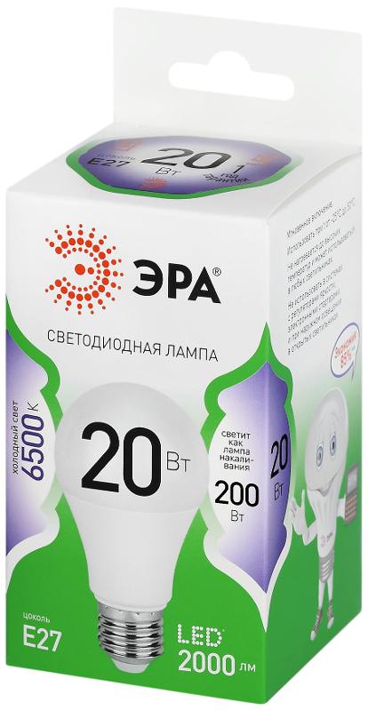 Лампа светодиодная GREEN LINE LED A60-20W-865-E27 GL E27 20 Вт груша холодный свет | Б0067102 | ЭРА — миниатюра 5