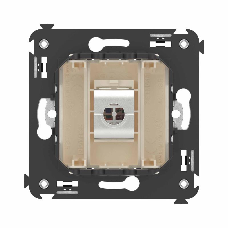 Компьютерная розетка RJ-45 без шторки в стену, кат.6А одинарная экранированная, "Avanti", "Ванильная дымка" | 4405773 | DKC — миниатюра 4