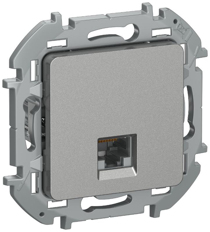 Inspiria Алюминий Розетка компьютерная RJ45 кат.5Е UTP  | 6738271 | IEK — IEK (ИЭК)