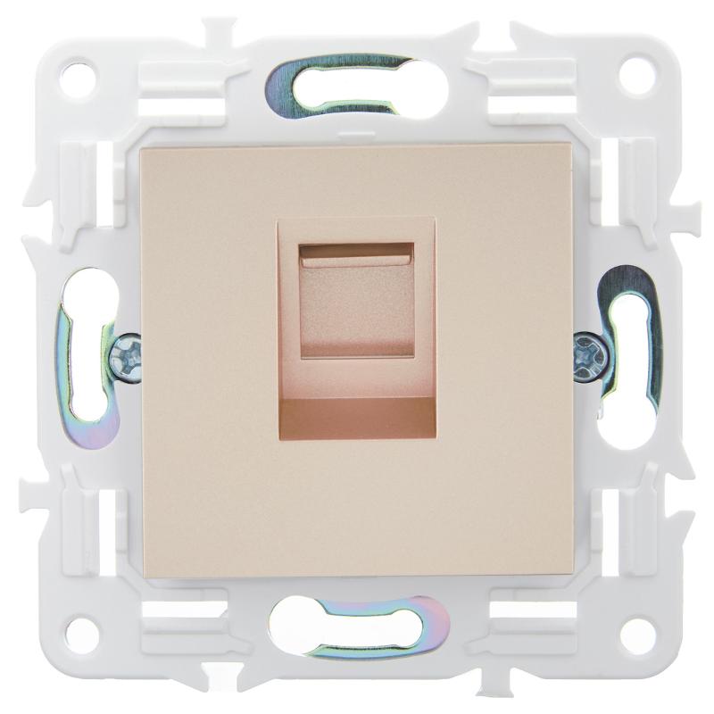 SKANDY Розетка компьютерная RJ45 кат.5E SK-K01Sa песочный | SK-K10-1-K98 | IEK — миниатюра 2