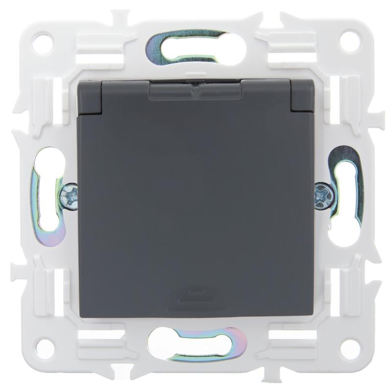 SKANDY Розетка з/к/ш кр. 16А IP44 SK-R11T титан | SK-R16-16-44-K48 | IEK — миниатюра 2