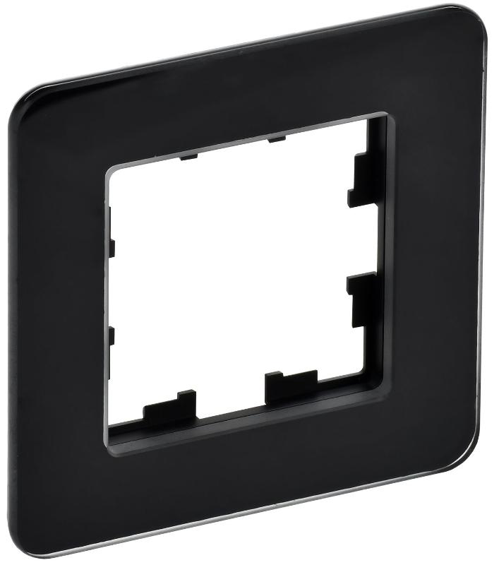 BRITE Рамка 1-ая РУ-1-2-Бр стекло черный RE | BR-M12-G-41-K02 | IEK — IEK (ИЭК)