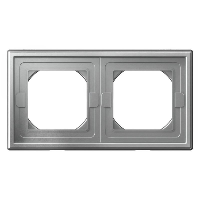 ArtGallery Алюминий Рамка 2-постовая IP44,  АЛЮМИНИЙ | GAL440302 | SE — Systeme Electric