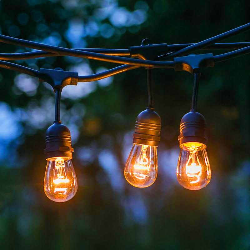 Гирлянда нить Филамент 2, ERABL-FIL2 9,5 м, длина провода 60 см, 20 LED, теплый белый, E27, каучук, 220В, IP44 | Б0056018 | ЭРА — миниатюра 1