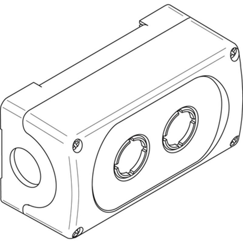 Корпус кнопочного поста MEP-2-0 на 2 элемента пластиковый | 1SFA611812R1000 | ABB — ABB