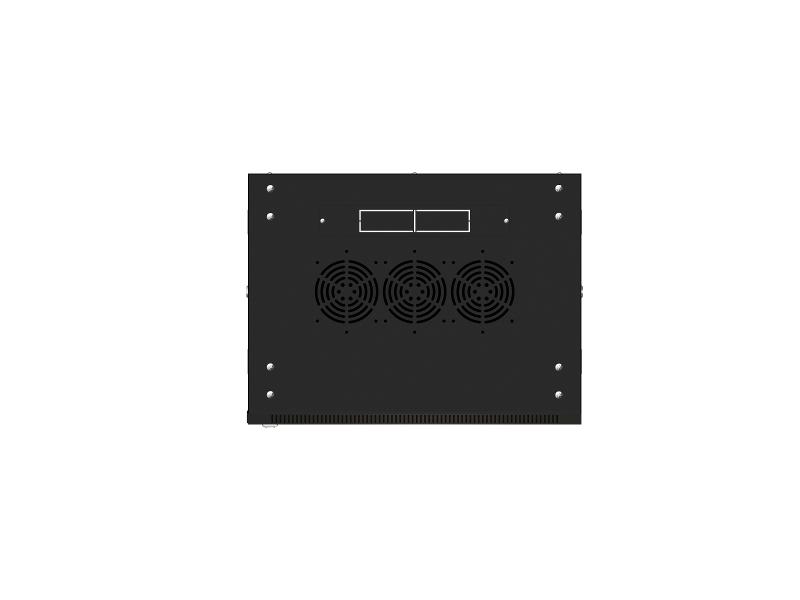 Шкаф настенный 19" TERACOM PRO 9U 600х450 мм дверь стеклянная с замком-ручкой чёрный | TRP-WLL-0964-40B | EKF — миниатюра 3