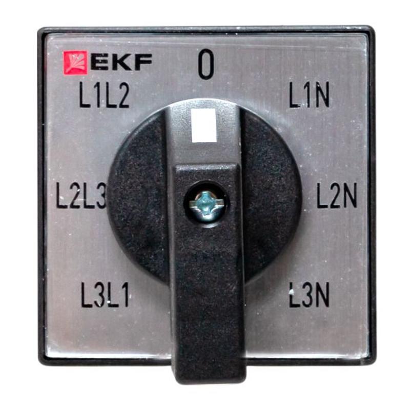Переключатель кулачковый ПК-1-64 10А для вольтметра IP65 | pk-1-64-10-65 | EKF — миниатюра 2