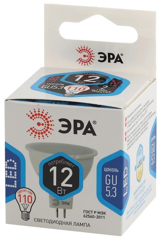 Лампа светодиодная СТАНДАРТ LED MR16-12W-840-GU5.3 (диод, софит, 12Вт, нейтр, GU5.3) | Б0047738 | ЭРА — миниатюра 2