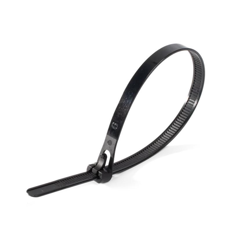 Стяжки нейлоновые КСР 7,5*200 (ч) (100шт.) | 63284 | Fortisflex — Fortisflex