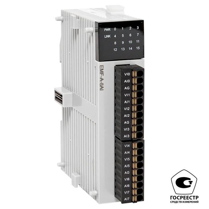 Модуль аналогового ввода EMF 8 PRO-Logic (с поверкой) | EMF-A-8AI-V | EKF — миниатюра 1